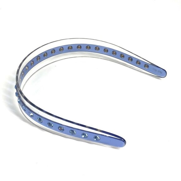 MIUMIU Rhinestone hair accessories headband hair band Katyusha Plastic blue - Picture 3 of 11